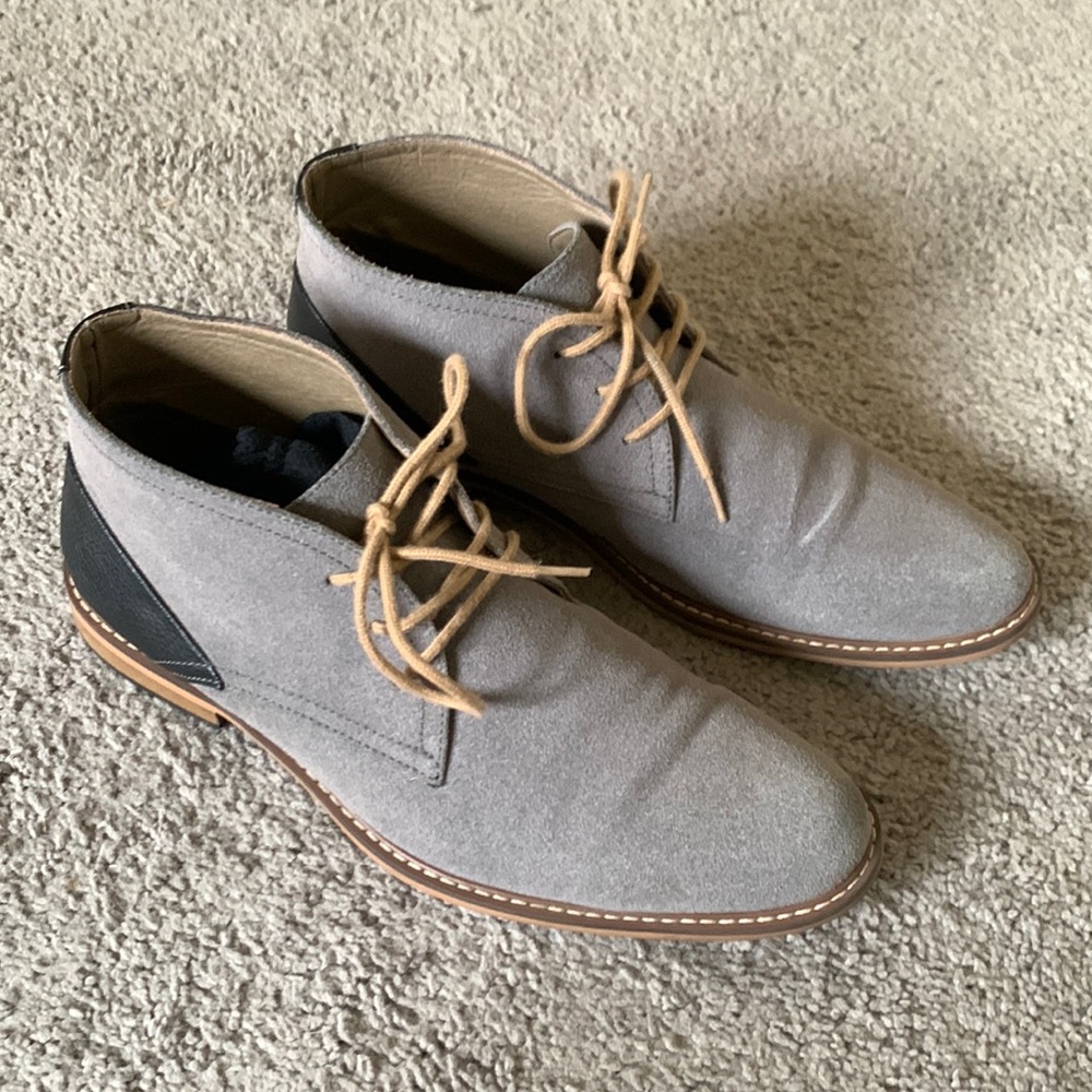 R2 Evan Composition Suede & Leather chukka boots M10
